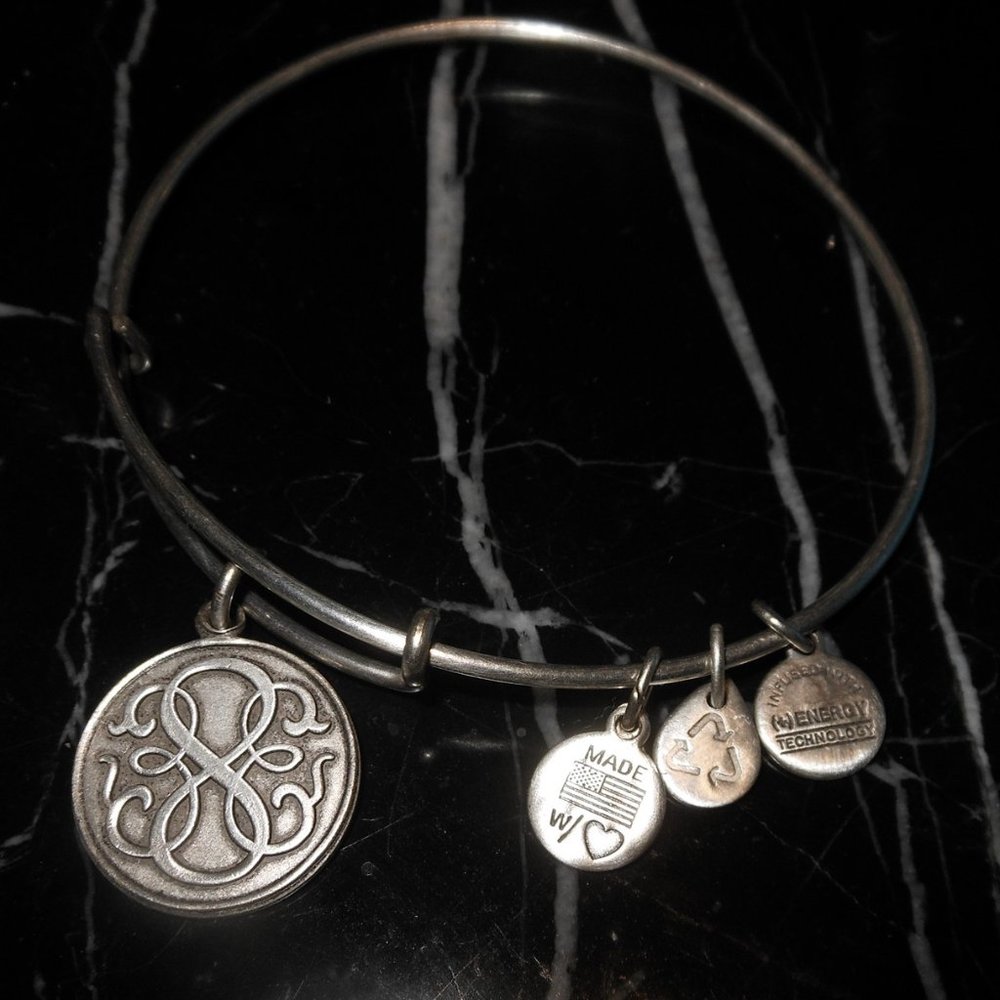 Alex And Ani Endless Loop Charm Silver Rafaeilian